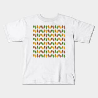 Oak Leaf Colours Pattern Kids T-Shirt